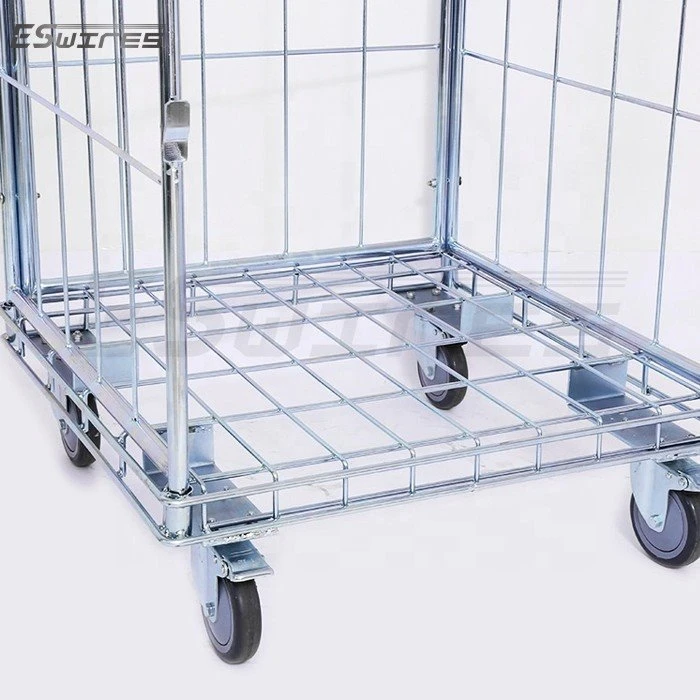 folding laundry trolley on wheels base